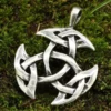 Keltischer Schmuck Anhänger Silber offene Dreifalt 925 Silber