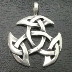 Keltischer Schmuck Anhänger Silber offene Dreifalt 925 Silber