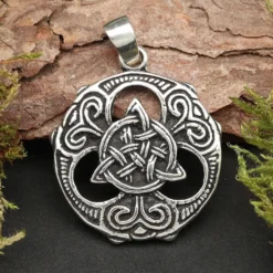 Keltischer Schmuck Kettenanhänger 925 Silber Tris Shild