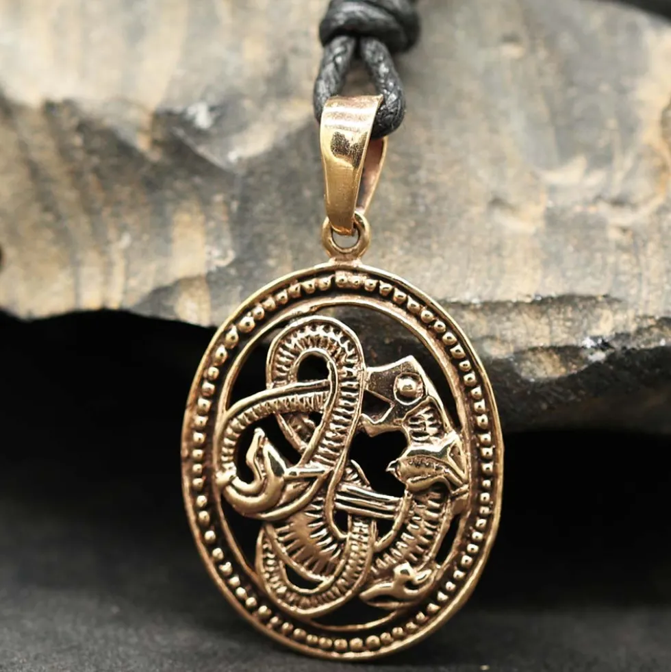 keltische Schlange Schmuck Anhänger Bronze