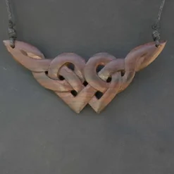Keltisches Holz Schmuck Collier Kette Handarbeit