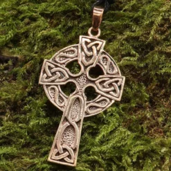 Keltisches Kreuz Anhänger Schmuck Bronze Kette