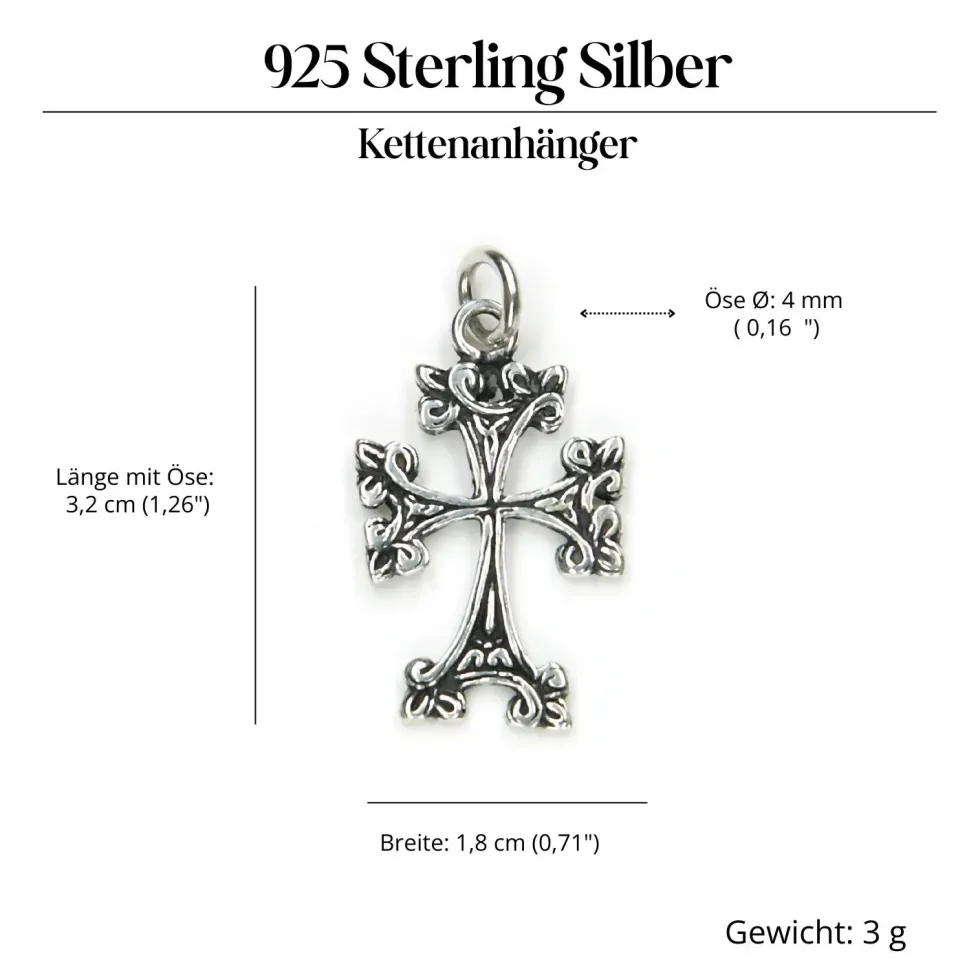 Keltisches Kreuz Anhänger Silberschmuck 925 Silber