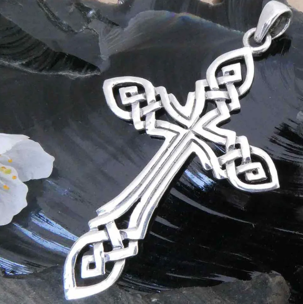 Keltisches Kreuz Schmuck Anhänger aus Silber 925