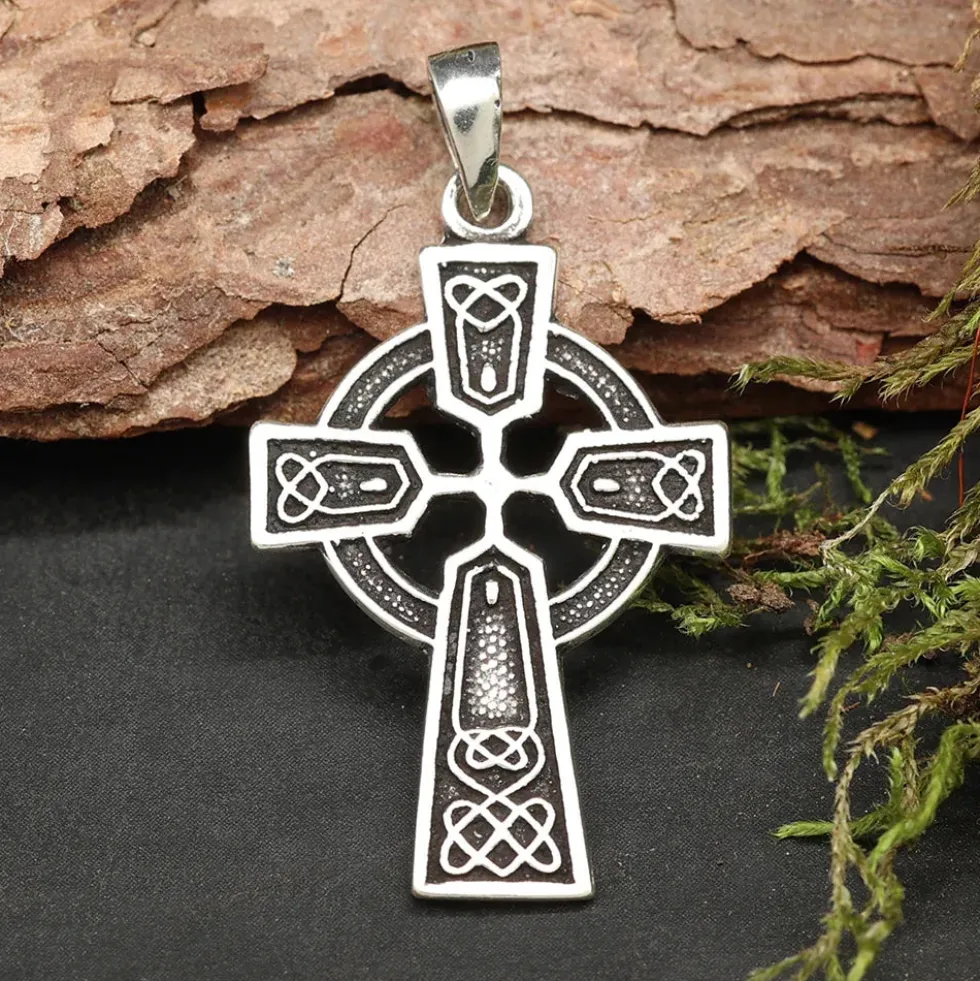 keltisches Kreuz Schmuck 925 Silber Kettenanhänger