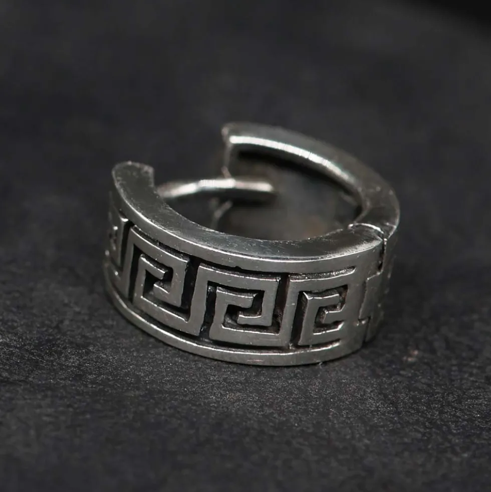 Klapp Creole 16mm 925 Silber Ohrring schlicht (1 Stück)