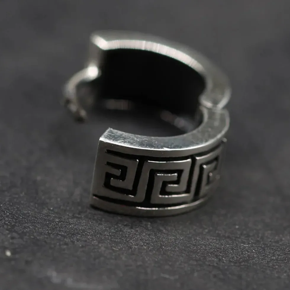 Klapp Creole 16mm 925 Silber Ohrring schlicht (1 Stück)
