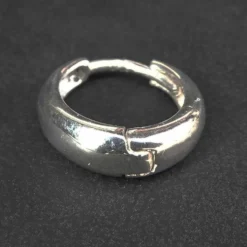 Klapp Creole 15mm 925 Silber rundes Profil Ohrring schlicht (1 Stück)