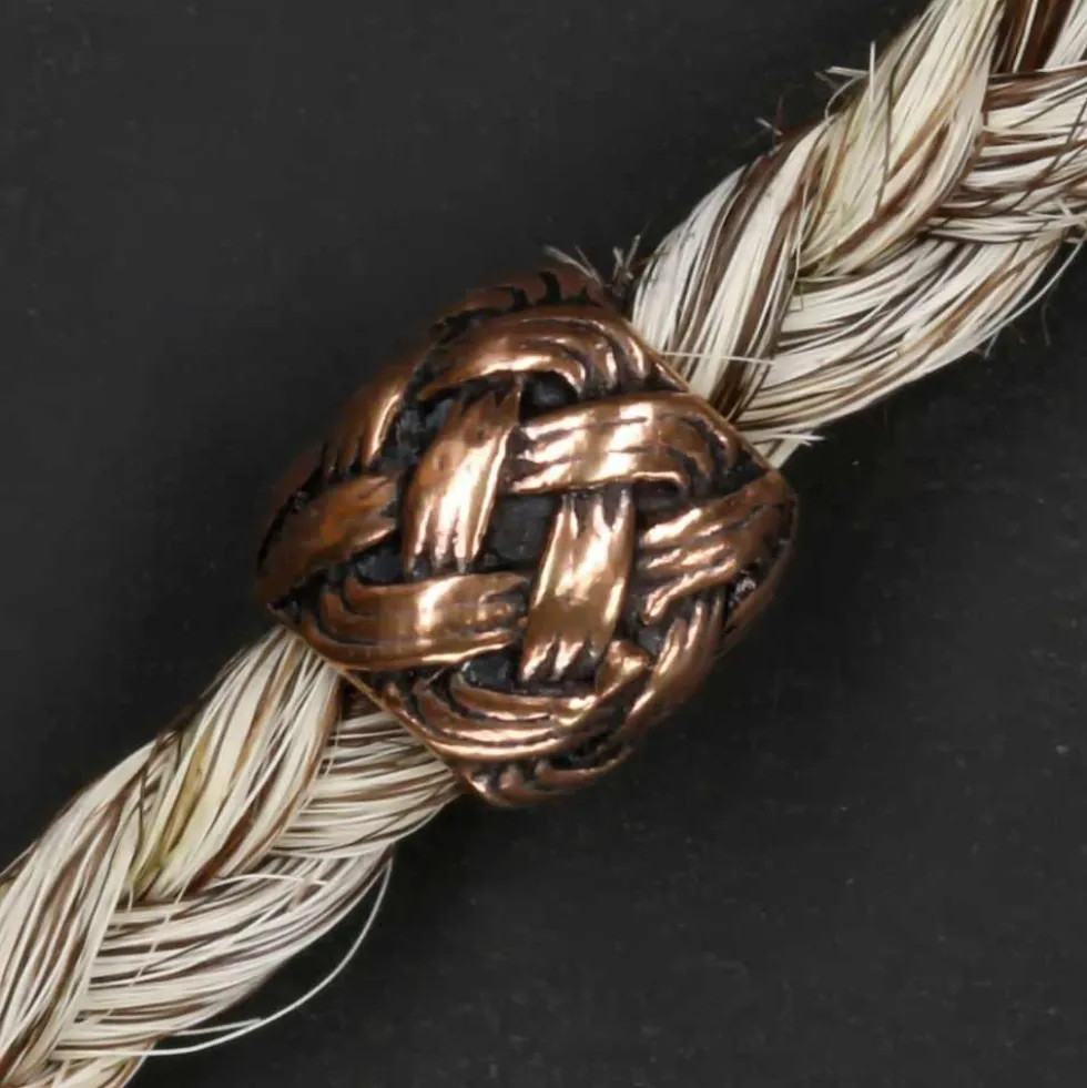 Kleine Bartperle Bronze Bartschmuck Wikinger Haarschmuck