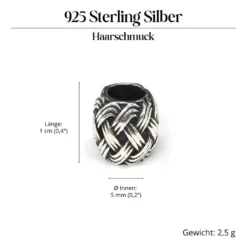 kleine Bartperle keltischer 925 Silber Bartschmuck