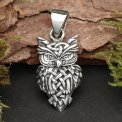 Kleine keltische Eule Schmuck Anhänger 925 Silber Kettenanhänger
