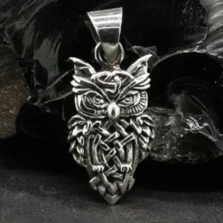 Kleine keltische Eule Schmuck Anhänger 925 Silber Kettenanhänger