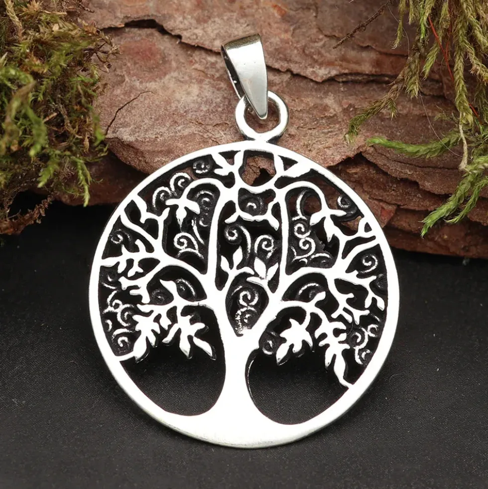 Kleiner Lebensbaum Schmuck 925 Silber Anhänger