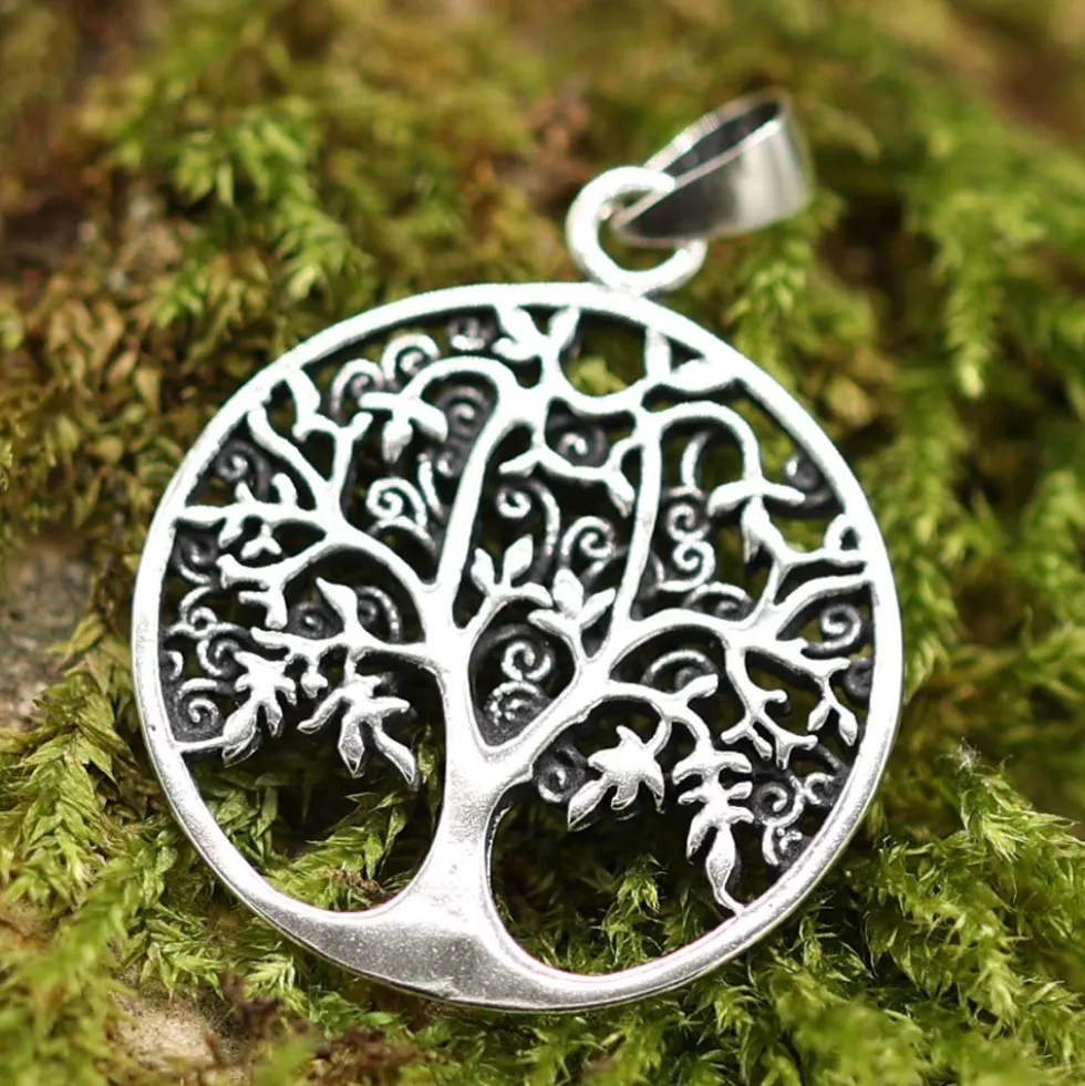 Kleiner Lebensbaum Schmuck 925 Silber Anhänger