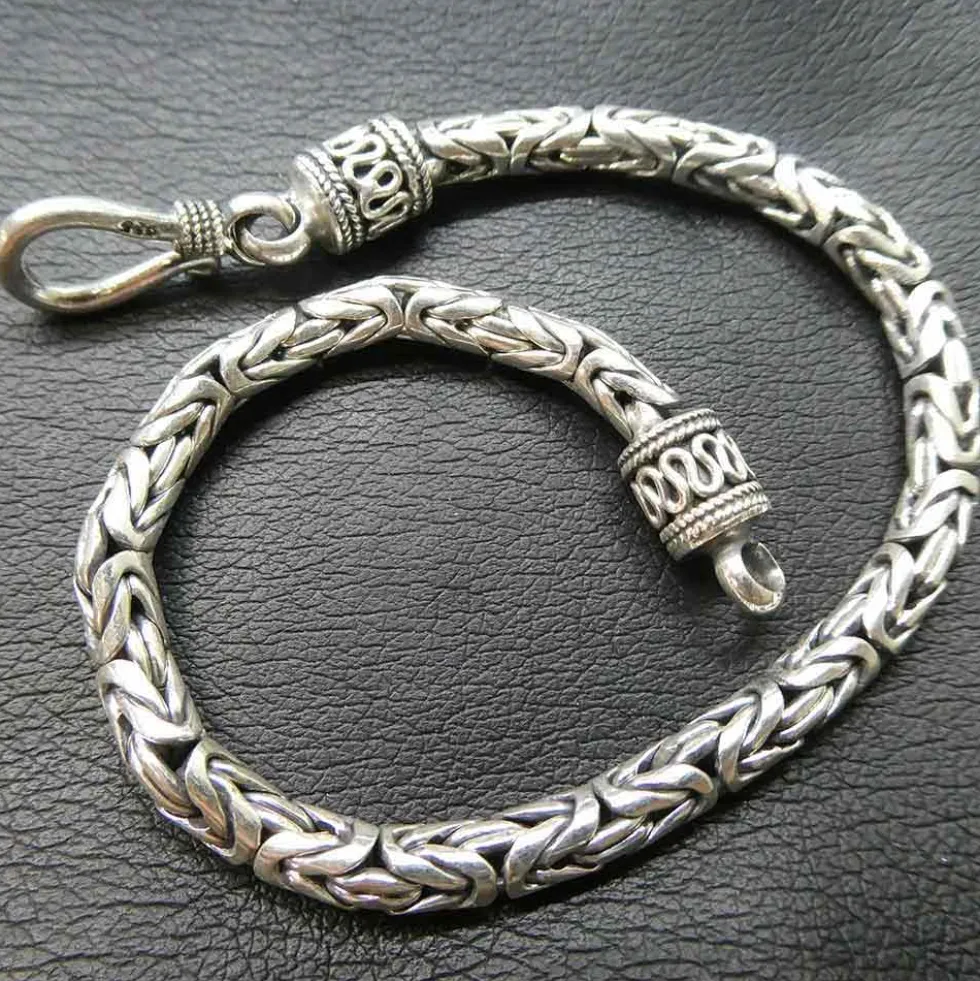 Königskette 4mm Armschmuck Silber Armband handgefertigt 925 Silber