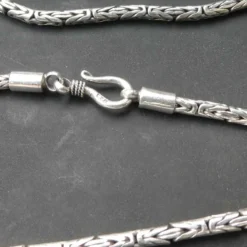 Königskette 2,5mm 925 Silberkette schlichter Verschluss