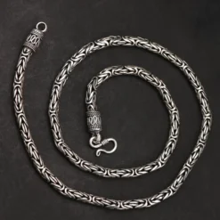 Königskette 925 Silber 4 mm runde massive Kette