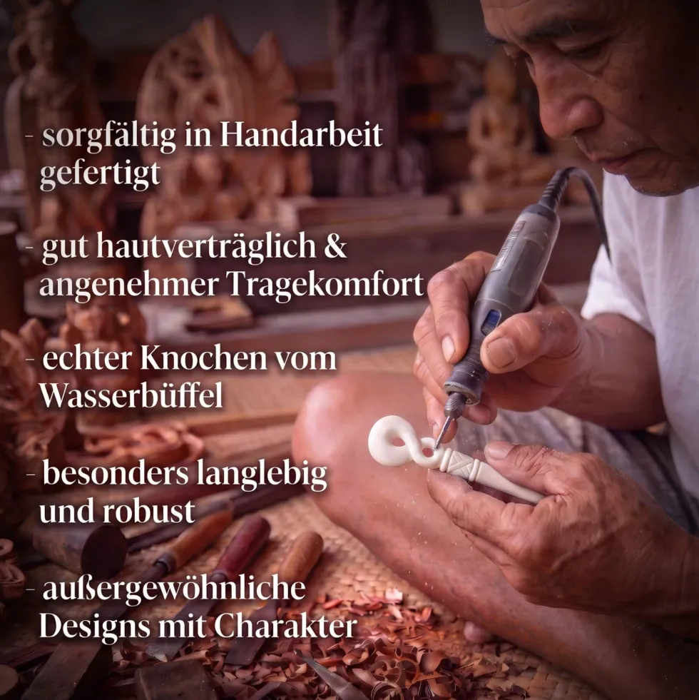 Knochen Rune 15 elhaz Schmuck Anhänger