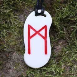 Knochen Rune 20 mannaz - m Schmuck Anhänger