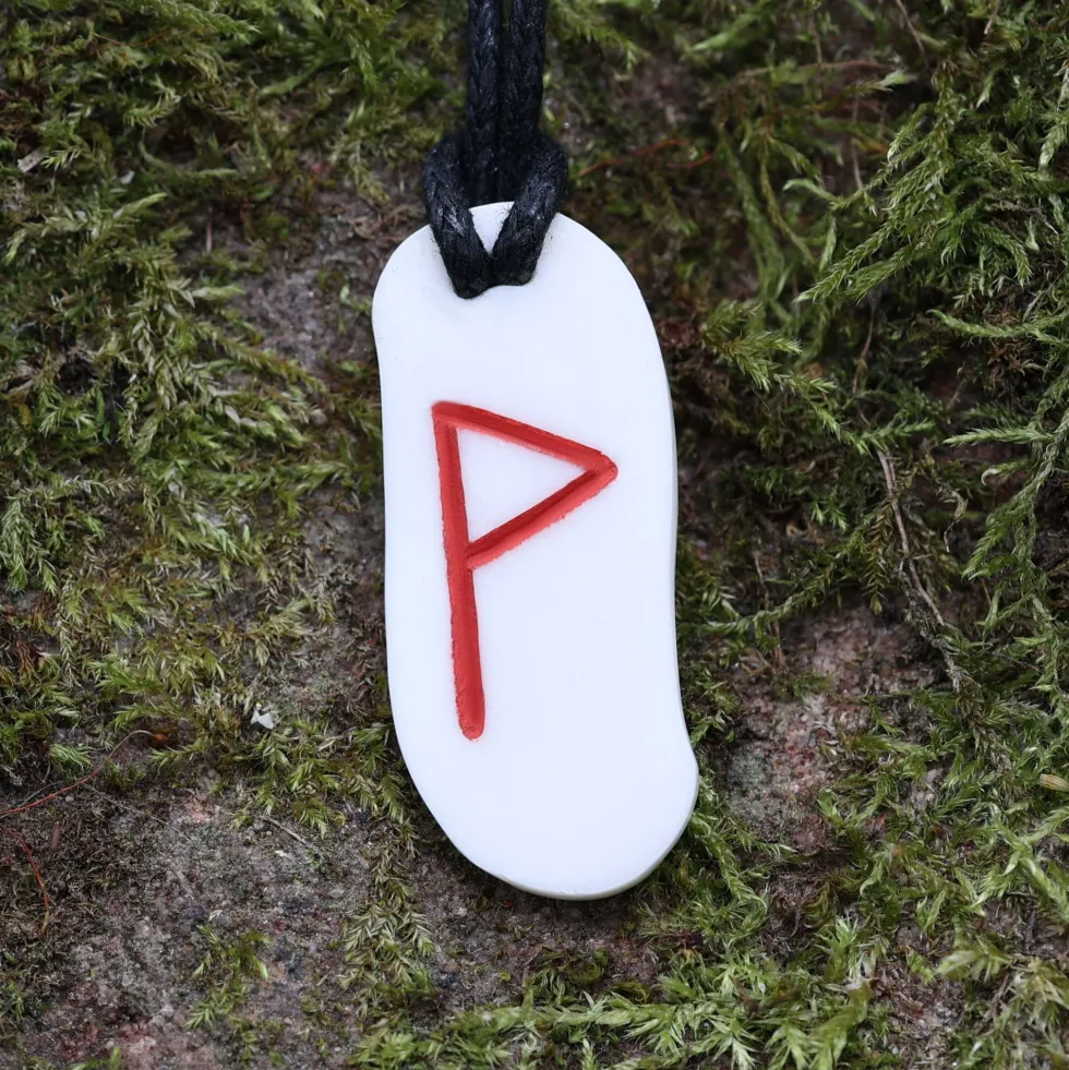Knochen Rune 8 wunjo - w Schmuck Anhänger