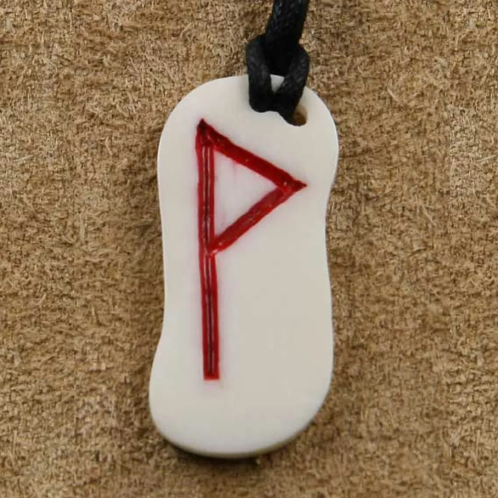 Knochen Rune 8 wunjo - w Schmuck Anhänger