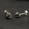 Knoten Ohrstecker 5mm Sterlingsilber Ohrschmuck