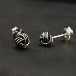 Knoten Ohrstecker 5mm Sterlingsilber Ohrschmuck