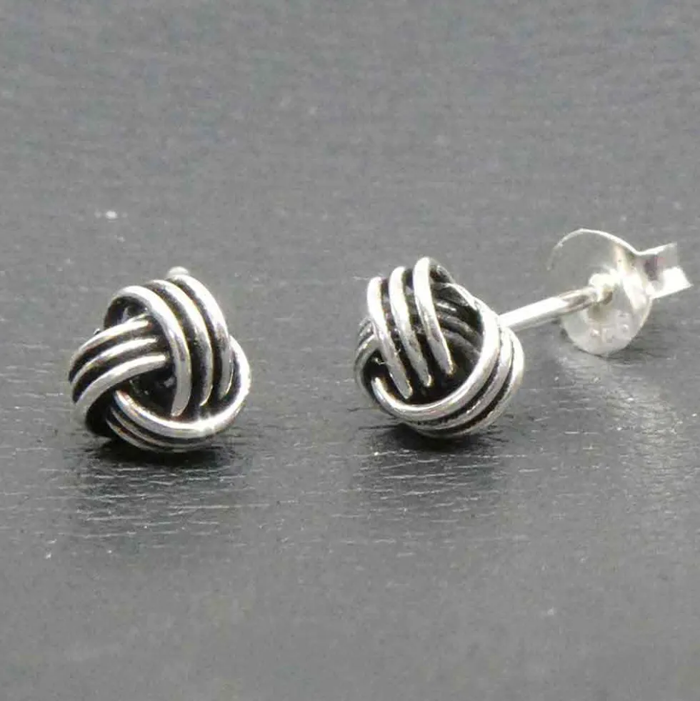 Knoten Ohrstecker 6mm Sterlingsilber Ohrschmuck