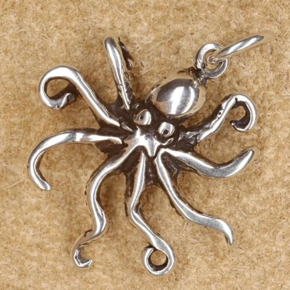 Krake Schmuck Anhänger für Kette 925 Silber