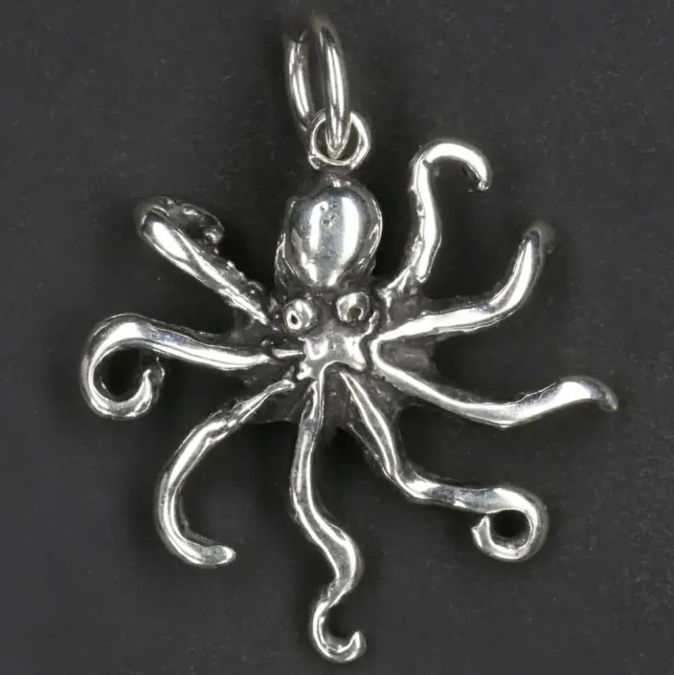 Krake Schmuck Anhänger für Kette 925 Silber