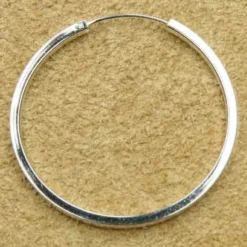 Kreole schlicht 40mm 2mm eckiges Profil 925 Silber