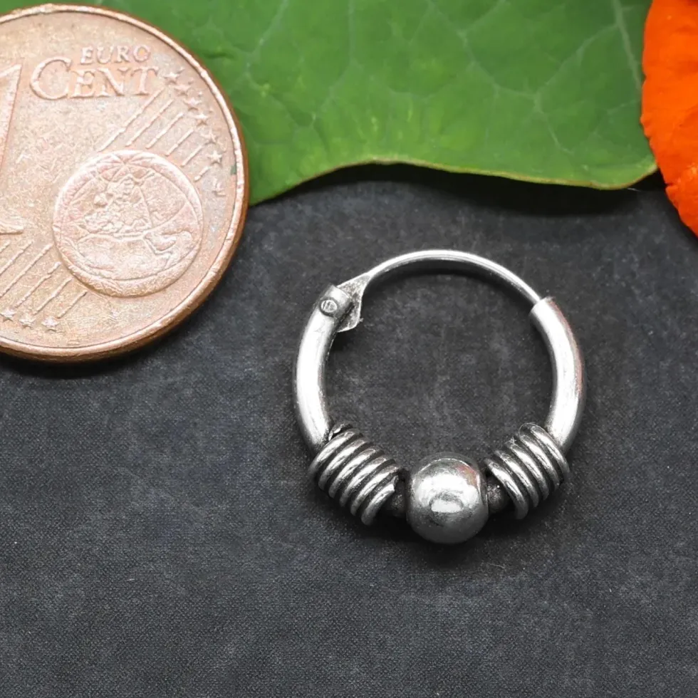 Kreole 925 Silber Kugel 12 mm 1,5mm
