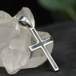 Kreuz mit Onyx Schmuck Kettenanhänger Silber 925