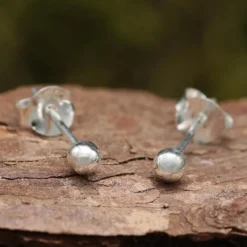 Kugel 3mm Ohrstecker rund elegant 925 Silber Ohrschmuck