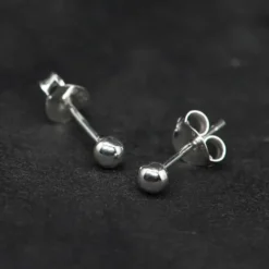 Kugel 3mm Ohrstecker rund elegant 925 Silber Ohrschmuck