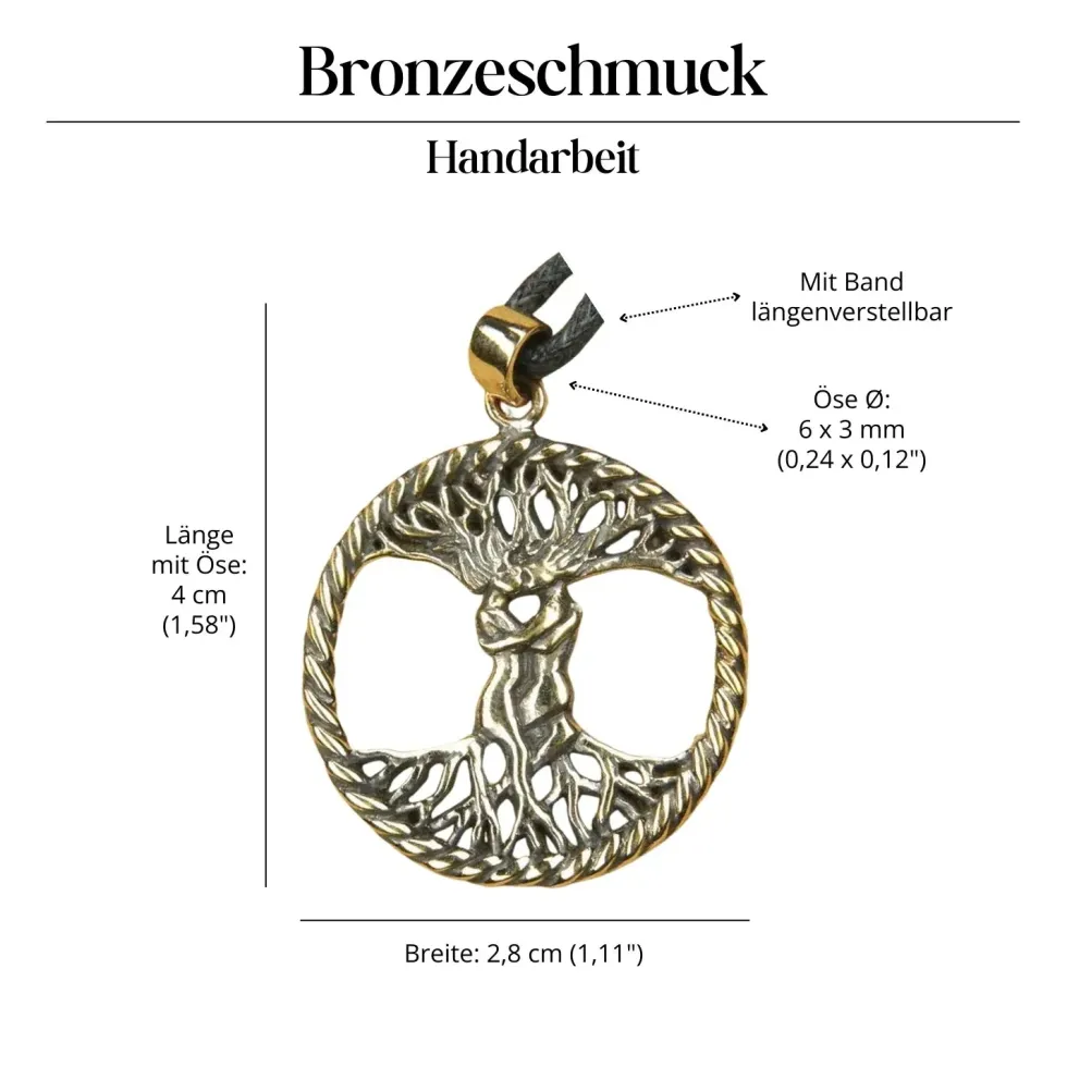 Lebensbaum Bronzeschmuck Anhänger keltisch