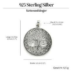 Lebensbaum Schmuck Anhänger 925 Silber keltischer Kettenanhänger
