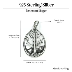 Lebensbaum Schmuck Anhänger Silberschmuck keltisch 925