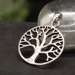Lebensbaum Schmuck Ø 2 cm Silberschmuck Kettenanhänger 925 Silber