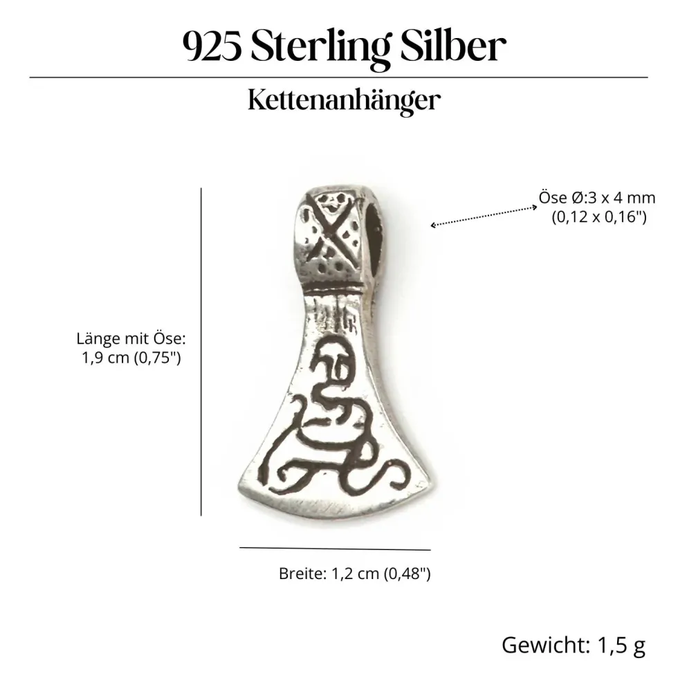 Mammenaxt Schmuck Kettenahänger 925 Silber