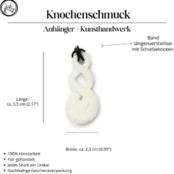 Maori Tripel Knochenschmuck Kettenanhänger
