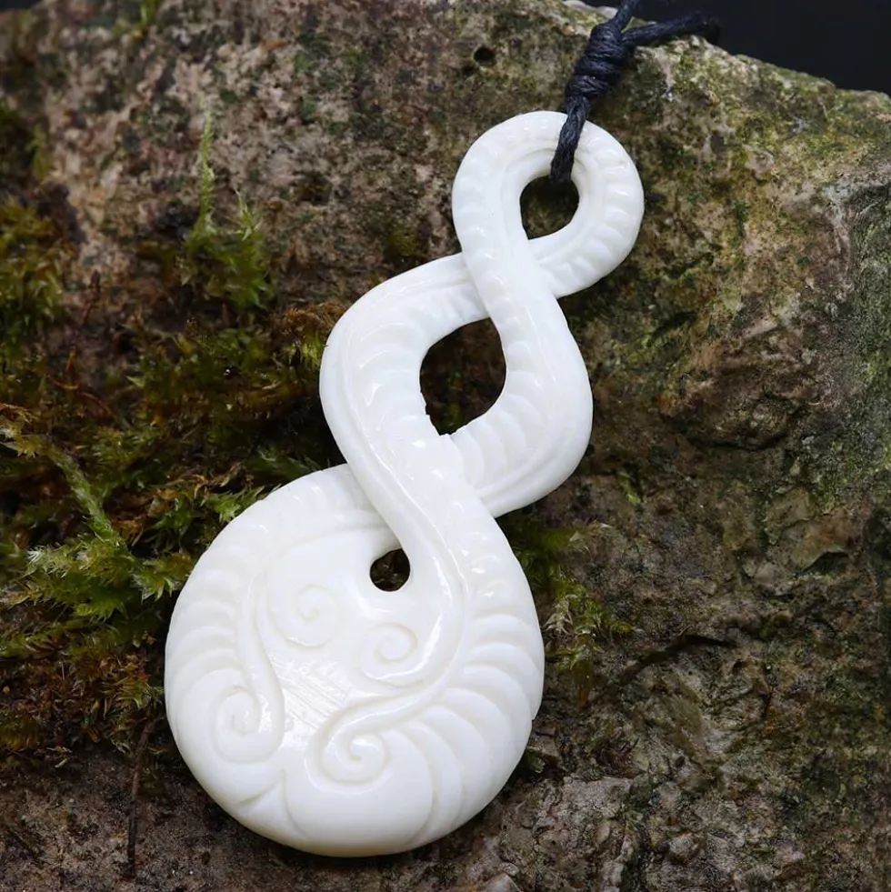Maori Tripel Knochenschmuck Kettenanhänger