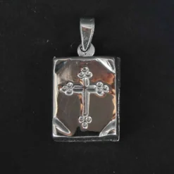 Medaillon Gothic Kreuz 925 Silber Anhänger
