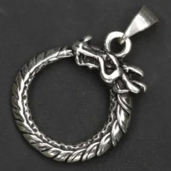 Midgard Schlange keltischer Schmuck 925 Silber Kettenanhänger