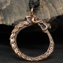 Midgard Schlange Schmuck Anhänger Bronze Mittelalter