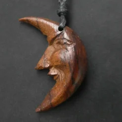 Mond Anhänger Holzschmuck Kettenanhänger Handarbeit