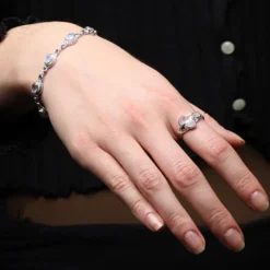 Mondstein Armband Edelstein Damen Armschmuck 925 Silber