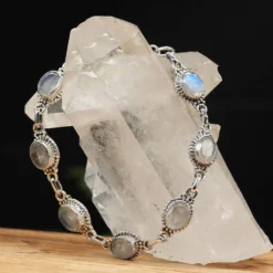 Mondstein Armband Edelstein Damen Armschmuck 925 Silber