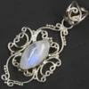 Mondstein Schmuck kunstvoll verziert Steinschmuck 925 Silber