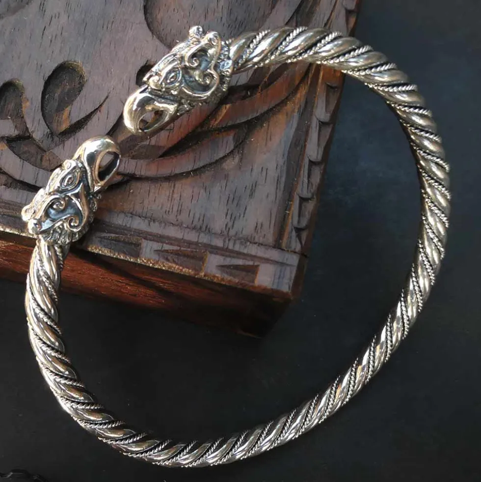 Odins Raben Armreif Silber 925/000 Wikinger Armschmuck Männer